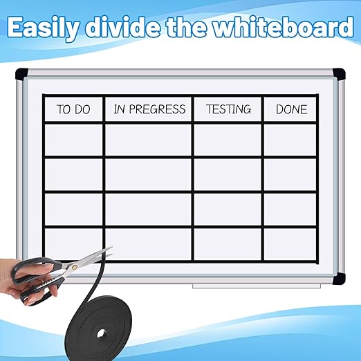 Black Magnetic Tape Roll Thin Strips, 1/4 inch x 25 feet Magnetic Whiteboard Graphic Decorative Tape Marking Line for Classroom Office Fridge Charts Graphic Decorative (2)