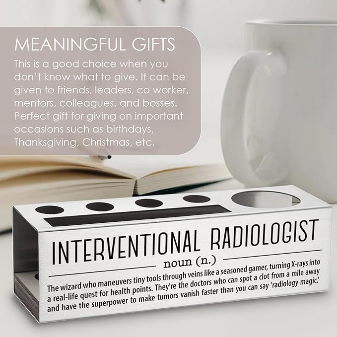 Interventional Radiologist Definition Gifts for Women, Men, Interventional Radiology Office Supplies Desk Decor Pen Pencil Holders WCC42