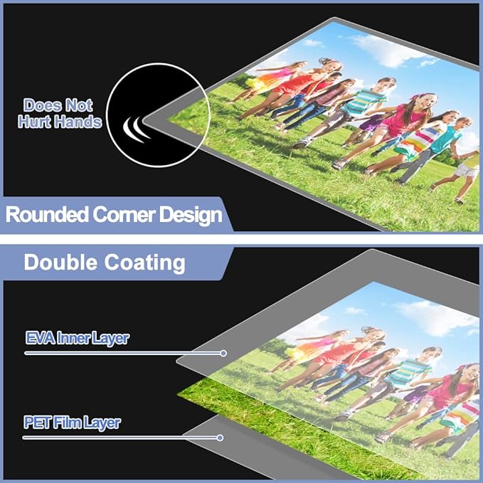 Laminating Sheets, PANDRI 100 Pack Thermal Laminating Pouches Holds 11 x 17 Inch, 5 Mil Plastic Laminator Paper 11.5 x 17.5 Inch, Clear Round Corner