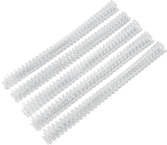 100Pcs Double Loop Wire Binding Spines, 60 Sheets, 3:1 Pitch, 34 Loop, 3/8in Diamete, for A4 Paper Documents, Files, Reports (WHITE)