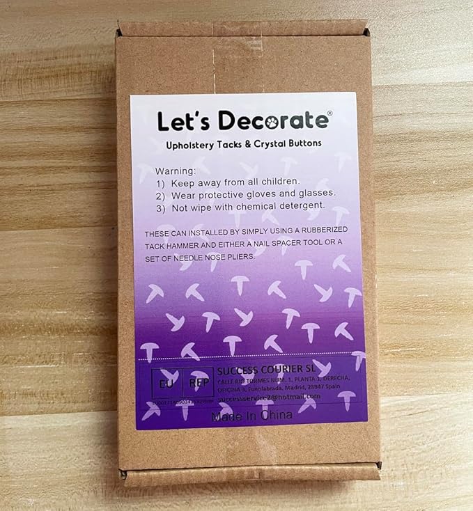 Let's Decorate 100PCS D16mm/0.63" Gun-Black Upholstery Tacks, Decorative Tacks for Sofa Couch, Furniture Metal Thumb Tacks, Home DIY Decorative Nail Heads Nails (100, 16mm Gun-Black)