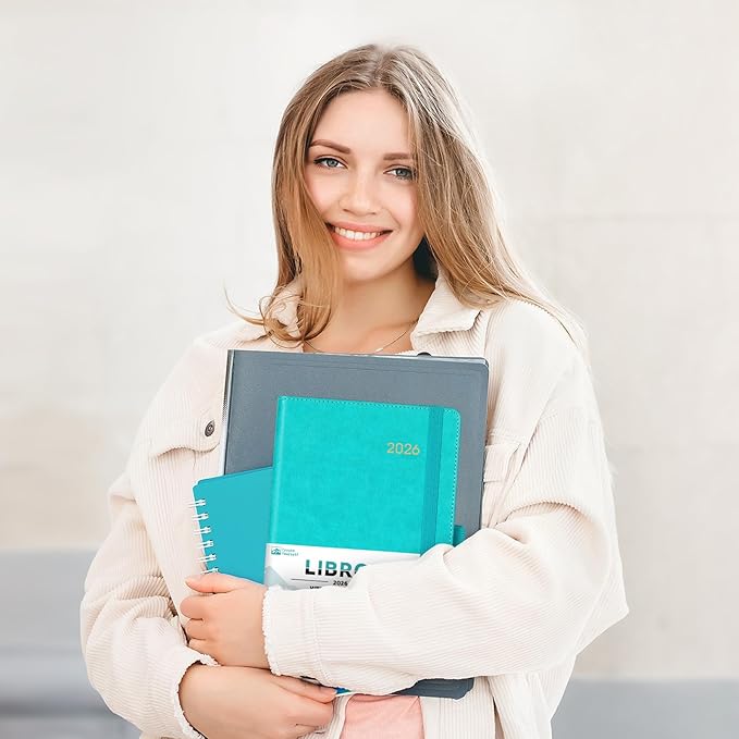 2026 Planner - Planner 2026, 2026 Weekly Monthly Planner, Jan.2026 - Dec.2026, 5.7'' x 8.4'', Thick Paper, Leather Cover, Pen Holder, Back Pocket, Bookmarks, Perfect Daily Organizer - Green