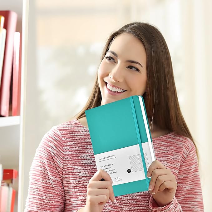 Coopay 24 Pack A5 Journal Notebooks Bulk, 160 Pages, 100GSM Thick Paper, 8.3 x 5.5 inch Hardcover Lined Leather Journals for Writing Office School Business,Bulk Notebook for Work Men Women (Green)