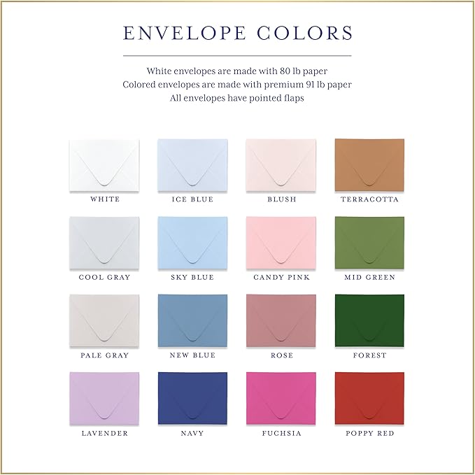 Fairmont & Grove Personalized Stationery Note Cards and Envelopes Set for Women Customized with Name in Script Font, Choose Ink & Envelope Colors Paper Co. (Font Style #5)