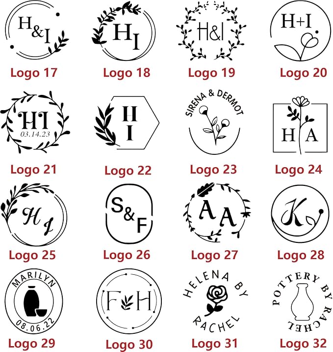 KAINSY Custom Pottery Stamp, Personalized Clay Stamp with Own Design, Create Unique Imprints in Pottery, Handcrafted Potters Lovers Gift, Polymer Clay Tools (2 inch)