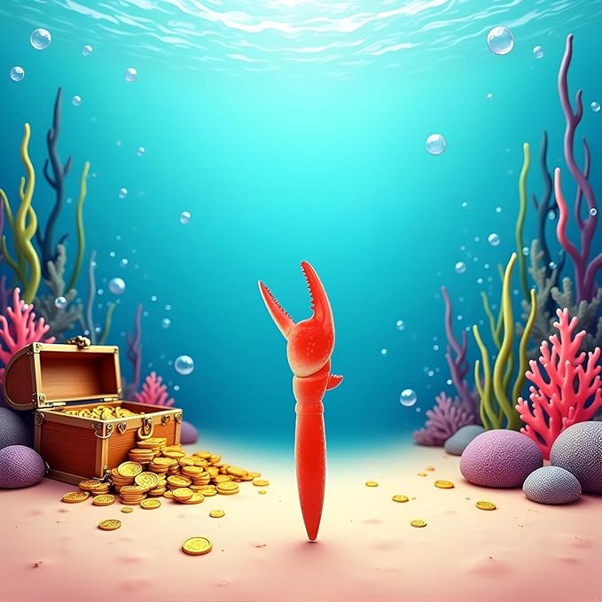 2Pcs Crab Lobster Claw Gel Pens, Ocean Themed Writing Pens, Novelty Office School Supplies