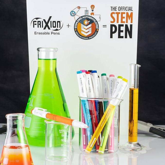 Pilot, FriXion Fineliner Erasable Marker Pens, Fine Point 0.7 mm, Pack of 6, Assorted Colors