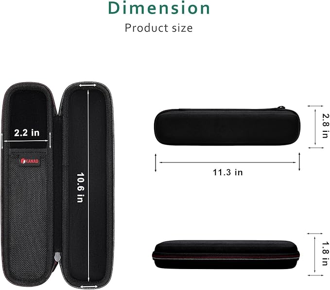 XANAD Black Case for Epson Workforce ES-50 / ES-55R / ES-60W / ES-65WR / DS-30 / DS-70 / DS-80W Document Scanner (Case Only)