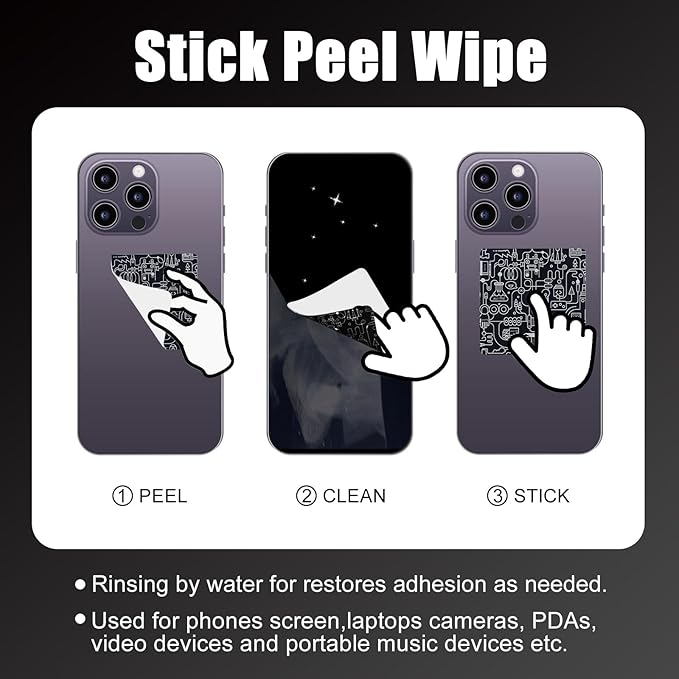 walrfid 2 Pack Car Screen Cleaner, Computer Screen Cleaner Spray and Wipe, Laptop Cleaning Mist Kit for Electronic iPad, iPhone, Phone, MacBook, TV, Car Monitor Display, with Graffiti Case, Black Red