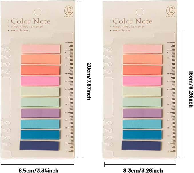 Golcellia Sticky Tabs, 70 Colors, 1400 Pieces, Repositionable Labels, Index Tabs