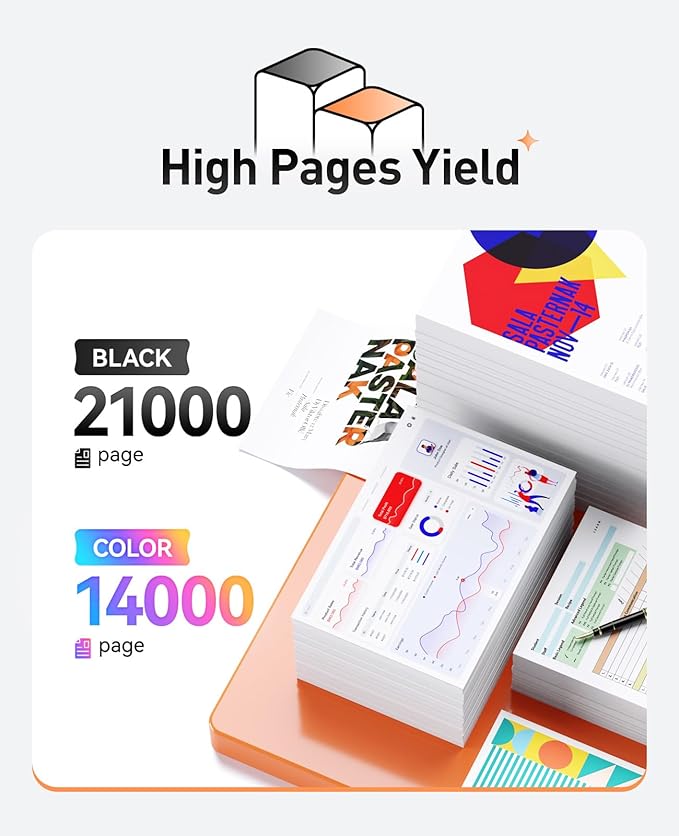 W9240MC W9241MC W9242MC W9243MC Toner Cartridge 4-Pack Extra High Yield With Chip Replacement for W9240MC Compatible for HP Color Laserjet Enterprise X55745 X55745dn Printer(Black Cyan Magenta Yellow)