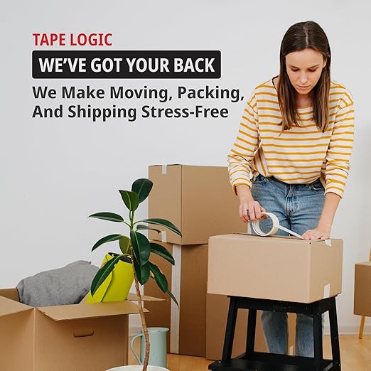 Tape Logic 3" x 110 yds Acrylic Packing Tape 2.2 Mil, Clear (6-Pack) Heavy Duty Packing Tape Rolls for Sealing Boxes at Home, Warehouse, & Office, Supplies for Packaging, Shipping, Moving