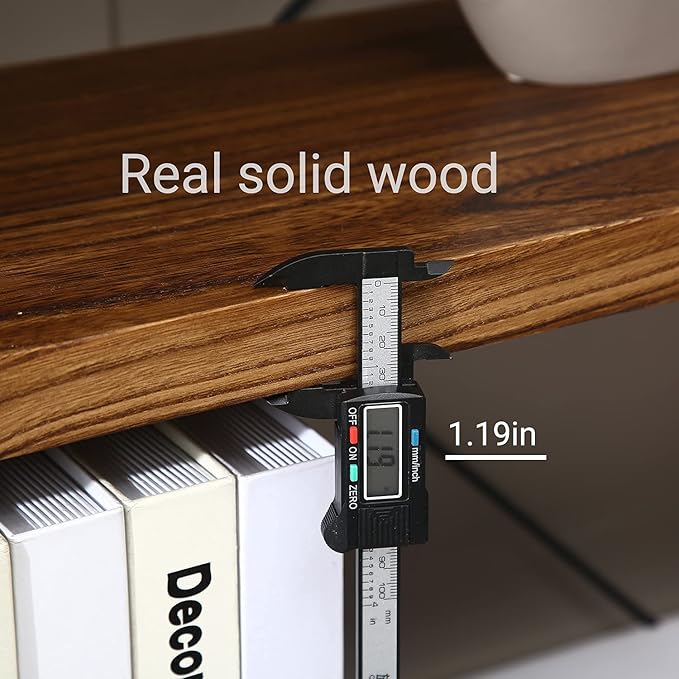 Solid Wood Bookshelf, 4-Tier Rustic Vintage Industrial Etagere Bookcase, Open Metal & Wood Vintage Book Shelf, Retro Brown