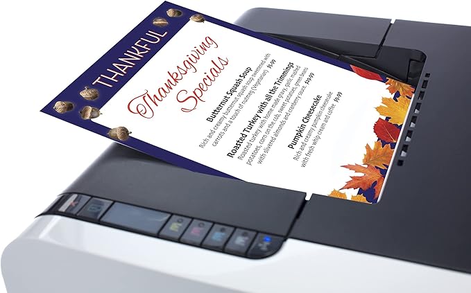 Great Papers! Thankful Holiday Stationery Letterhead, 8.5" x 11", 50 count (2021119)