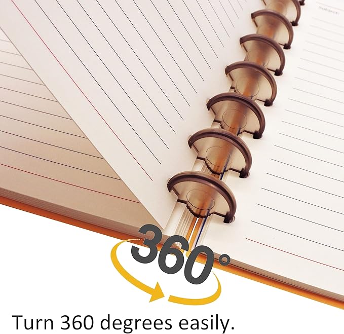 100pcs Discbound Notebook Discs DIY Planner Accessoriesfits for Tul,Levenger,Arc,Happy Planner,Talia(Smoke Black,1.26 inch/32mm)