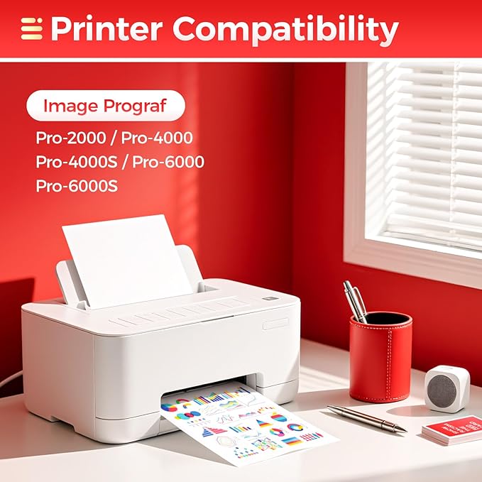 PFI-1700 Pigment Ink Tank Set 12-Pack 700ml High Capacity Replacement for Canon PFI-1700 PFI1700 Ink Cartridges Compatible for Canon imagePROGRAF Pro-2000 Pro-4000 Pro-4000s Pro-6000 Pro-6000s Printer