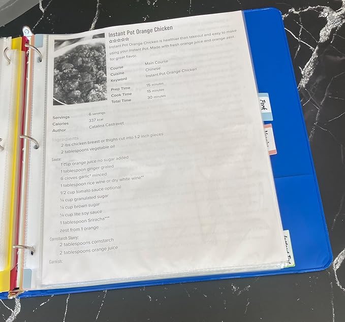 Office Werks 50 Clear Sheet Protectors for 3 Ring Binder, 8.5x11 Inch Page Protectors, Top Loading Paper Protector Sheets with Reinforced Holes, Archival Safe for Documents and Photos