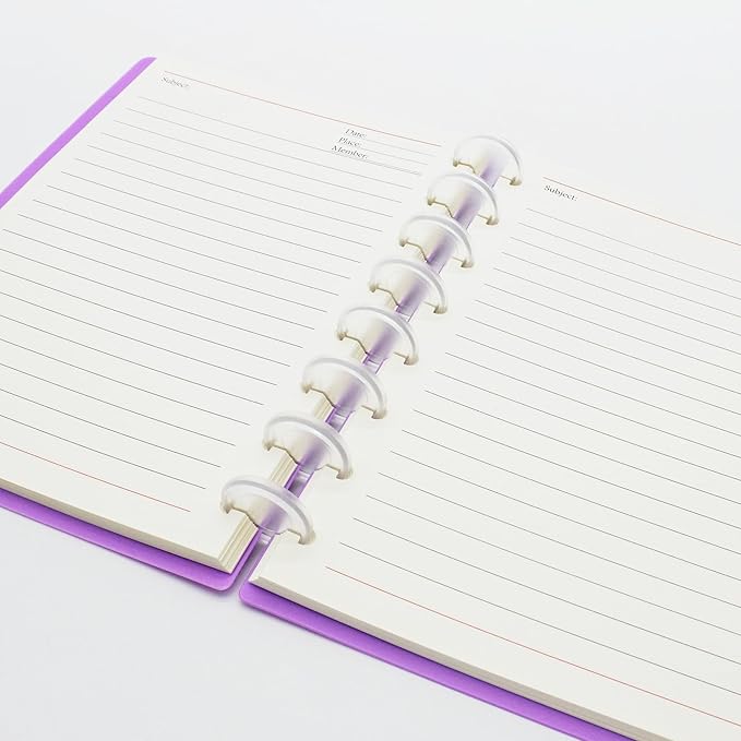 100pcs Discbound Notebook Discs DIY Planner Accessoriesfits for Tul,Levenger,Arc,Happy Planner,Talia(Clear,1.26 inch(32mm)