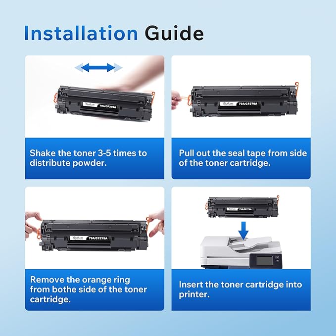 Valuetoner Compatible Toner Cartridges Replacement for HP 79A CF279A Work for Laserjet Pro M12, M12a, M12w, MFP M26, MFP M26a, MFP M26nw (4-Pack)