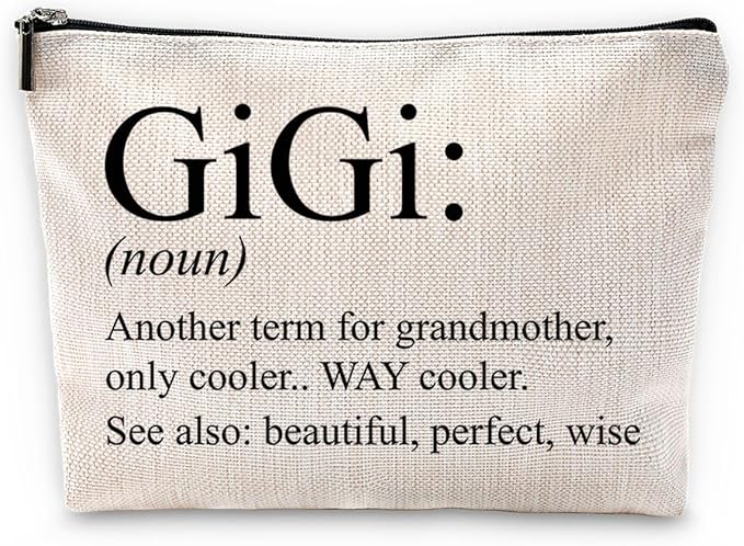 Sufamb Gigi Grandma Makeup Bag - Gigi Gifts for Grandma's Birthday or Mother's Day