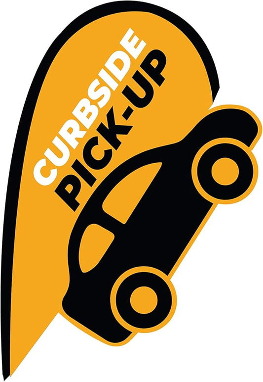 Indoor Outdoor Double Sided Window Flag for Business Sign Drive Thru, Delivery, Pick Up, Essential Business and We are Open Small 3D Flag Kit for Small Business (curbside)