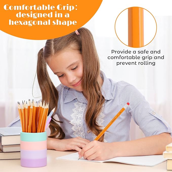 Hapikalor 360-Pack Sharpened #2 Yellow Pencils with Erasers, Bulk Pack Graphite Pencils for School Classroom Teacher Supplies, Writing, Drawing and Sketching