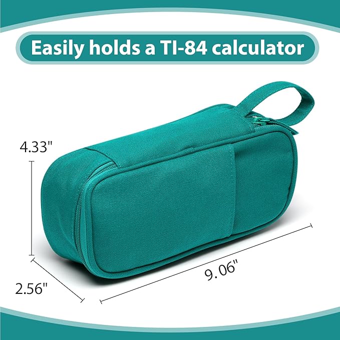 Pencil Case Pouch Box Bag School Supplies Girls Boys Kids, Cute Preppy Stuff Large Big Capacity Aesthetic Pen Organizer, Back to College Stationary, Dark Cyan, Heavy Duty Canvas, 1800ml