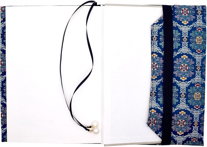 BLBMH A5 Book Covers for Paperbacks Fit for 5.5x8.4 inch Adjustable Book Sleeve Cover for Women Over 15 Soft Cloth Protector for Novels Notebook Journal - Flower Blue