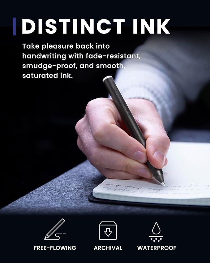 novium Hoverpen - Luxury Pen for Men & Women, Vertically Standing Executive Ballpoint Pen with Top Grade Free-Flowing Ink Refill, Metal Made, Unique Gifts, Luxury Pen for Men, Mens Gifts Ideas