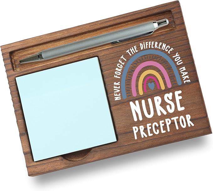Nurse Preceptor Appreciation Gifts Note Pad Holder Desk Organizer, Thank You Gift for Nursing Mentors and Clinical Trainers, Nurse Week, Graduation, Birthday or Holiday PB012