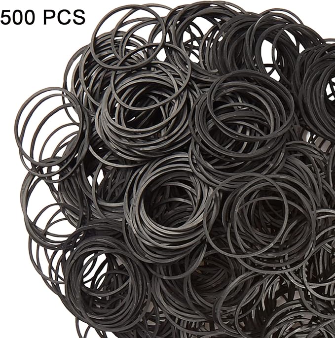 AMUU Rubber Bands black 500pcs #16 Small Rubber Band for Office money School Home size16 Elastic Band 38m m rubber bands