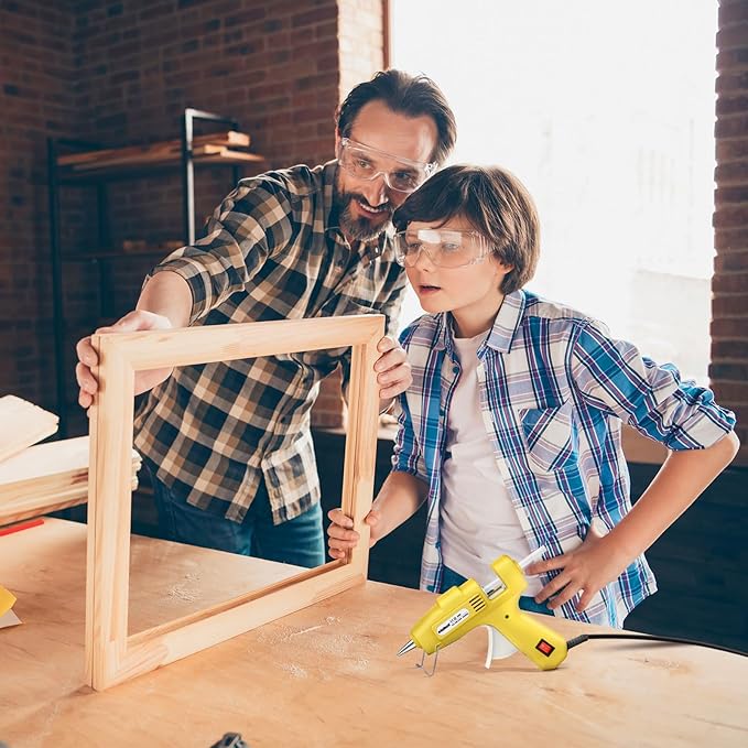 ROMECH 20W Mini Hot Glue Gun with 30 Glue Sticks Set, Fast Preheating Hot Glue Gun Kit Heavy Duty Gluegun for Craft, DIY, Repairs (Yellow)