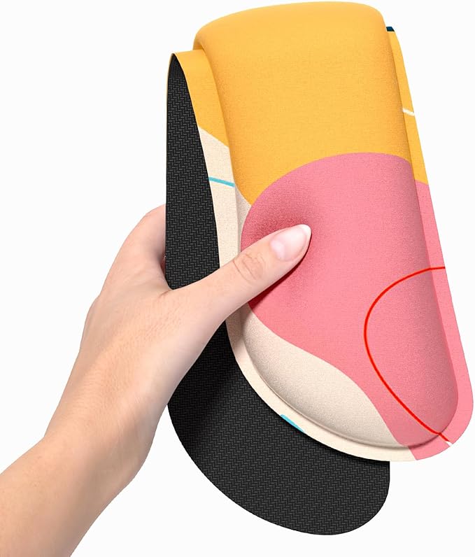 Dapesuom Enlarge Keyboard Wrist Rest, Memory Foam Wrist Cushion for Desk Mats Support, Cute Typing Pain Relief Keyboard Mouse Pad Rests Set with Non-Slip Base for Gaming Laptop Computer, Pink Abstract