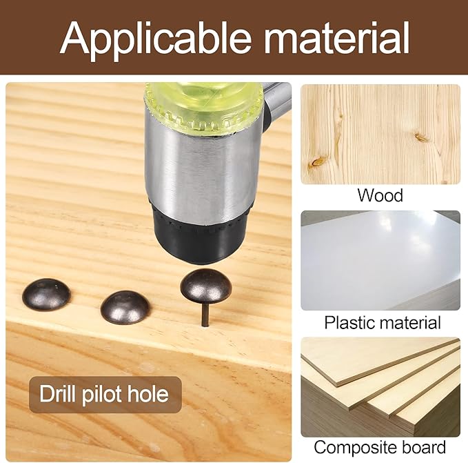 Retro Solid Pure Brass Tacks as Antique Upholstery Nails for Furniture, Decorative Push Pins for Wood,Carpet Tacks,Hardware Tacks,Cap Nails,Thumb Tacks，Brass Fasteners（7/10",18mm Black Color,10 Pcs)