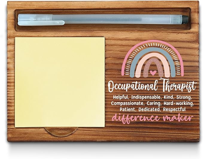 Occupational Therapist Sticky Note Holder, Occupational Therapist Office Decor Gifts, Occupational Therapist Thank You Appreciation Gifts for Women Self-Stick Note Pad Holders WPP6