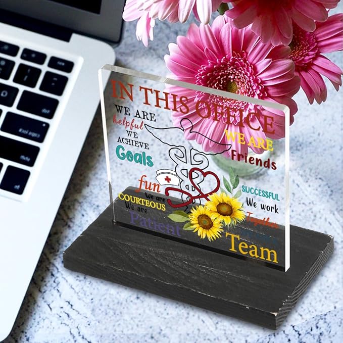 Teamwork Gift for Doctor Nurse, Inspirational Positive Quotes Decor for Medical Office Women Colleagues Team, In This Office We Are Passionate Teamwork, Best Team gifts Decorative Signs-DX339