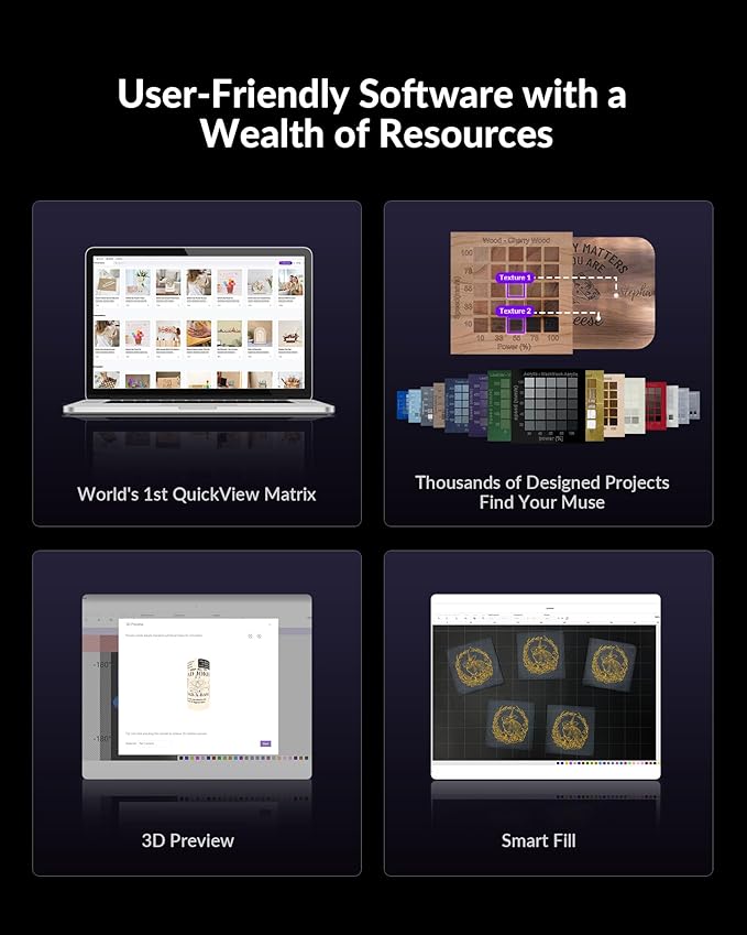 WECREAT Vision Pro 45W Laser Cutter and Engraver with Air Assist, HD Camera & Auto-Lifting, Laser Cutter Cuts 1” Wood, Full Enclosure Laser Engraving Machine for Wood and Metal, Acrylic, Leather etc