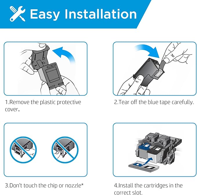 64XL Ink Cartridge Compatible for HP 64 Ink Cartridges Black/Color ComboPack Compatible for HP Ink 64 Fit for Envy Photo 7855 7858 7100 7155 7120 7800 7158Inspire 7950e 7955e Tango Printer