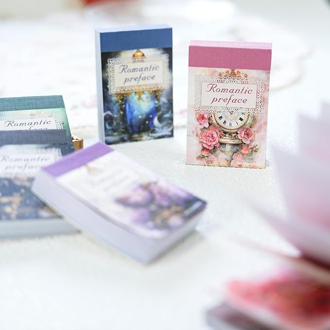 Aromoty 6 Sets 300 Pcs Washi Stickers Book Kit for Journaling, Vintage Aesthetic Antique Magic Scrapbook Stickers for Scrapbooking Bullet Junk Journal Supplies Planner Stationery Collage Craft Gifts