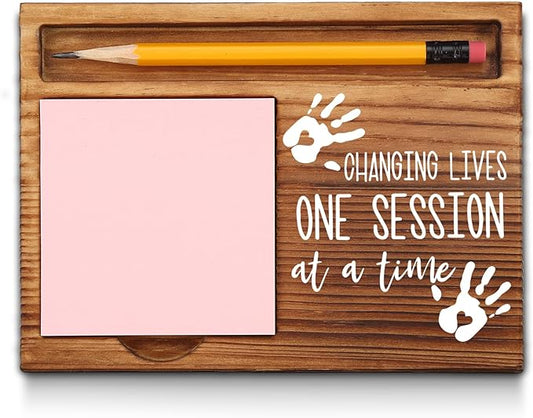 Changing Lives One Session at a Time Sticky Note Holder Gifts for Speech Pathology Assistant, Therapy, Occupational Therapy, Therapist, Self-Stick Note Pad Holders GAA29
