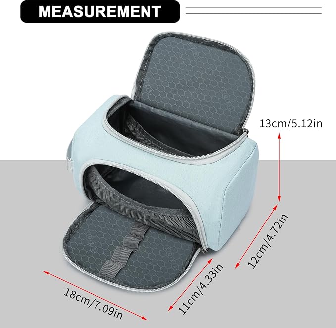 XQXA Extra Large Capacity Pencil Case Organizer, Multifunctional Pencil Pouch with Compartmens, Travel Simple Stationery Bag, Nylon Pencil Bag for Adults (Blue)