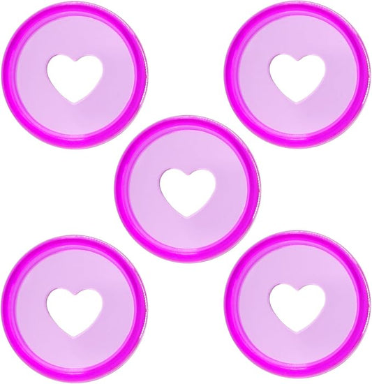 33pcs Discbound Discs 0.94 inch Binder Rings Heart Expansion Disc(33pcs Clear Purple,0.94 inch/24 mm)