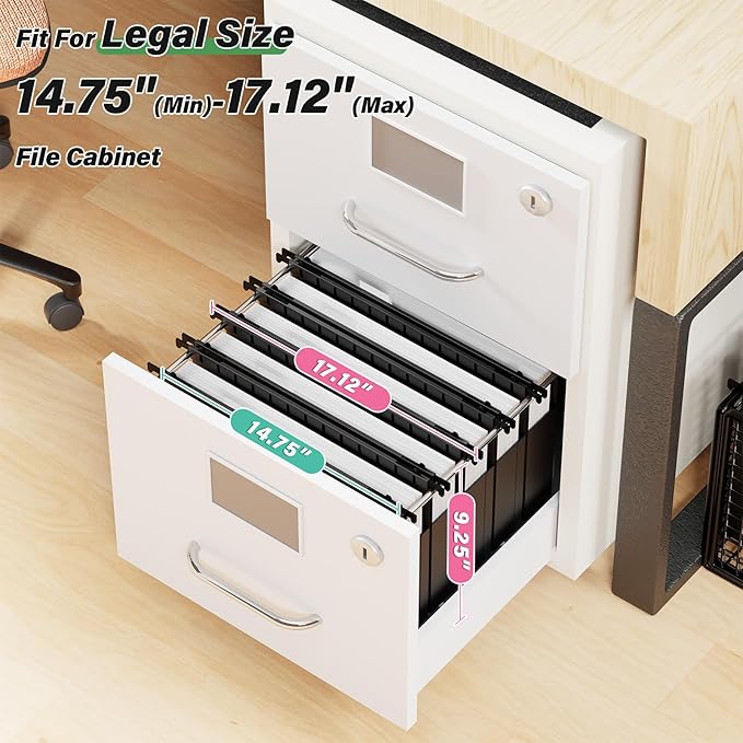 Extra Capacity Legal Size Plastic Hanging File Folders,2" Expanding Accordian Pocket with Black Insert Gasket,Heavy Duty for Filing Cabinet,Hard and Durable Hang Folders,Legal Size,12 Pack(Black)