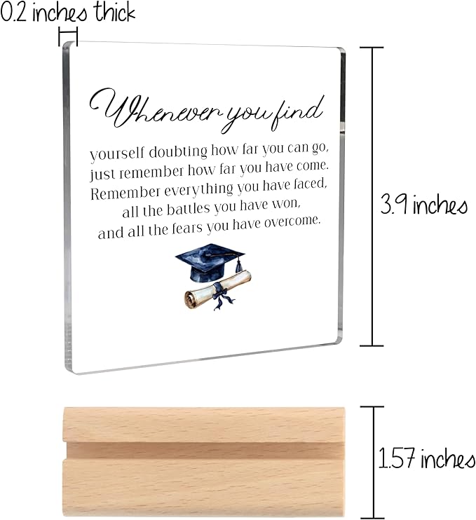Graduation Gifts for Her, Inspirational Gifts for Women Masters Degree College High School Graduation Gifts for Her Him, Cool Graduation Gifts End of Year Student Gifts Acrylic Plaque