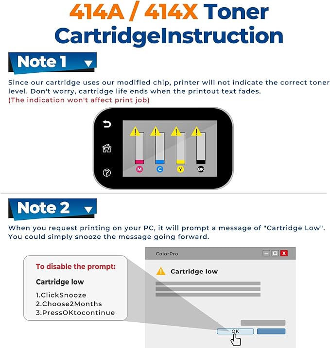 414A Toner Cartridges 4 Pack Color Laser Jet Pro MFP M479fdw M454dw Replacement for HP 414A Toner 414X for HP414X HP414A Works for Color Pro MFP M454dw M454dn M479fdw M479fdn Enterprise M480f M455dn