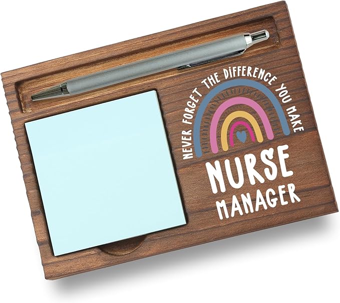 Nurse Manager Appreciation Gifts Note Pad Holder Desk Organizer, Thank You Gift for Nursing Leaders, Back to School, Nurse Week, Birthday or Christmas PB006