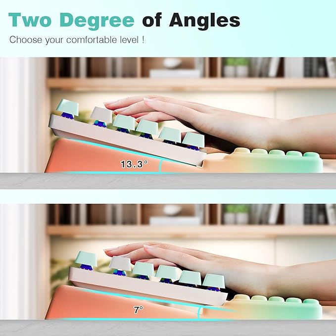 Ospelelf Ergonomic Keyboard Wrist Rest Pad Comfortable Keyboard Stand Riser Holder Pad for Office Gaming