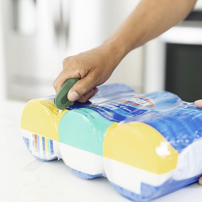 Slice Mini Box Cutter | Manual Retracting | Safe Ceramic Box Cutter Lasting 11x Longer than Metal | Box Opener | 1 Pack | Sage