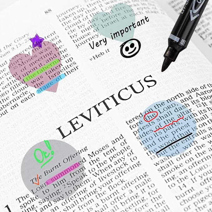 Transparent Sticky Notes, Hommie 480Pcs Morandi Cute Round & Heart Clear Sticky Tabs, Translucent Book Markers Page Flags Stickers, Bible Journaling Accessories Aesthetic Office School Study