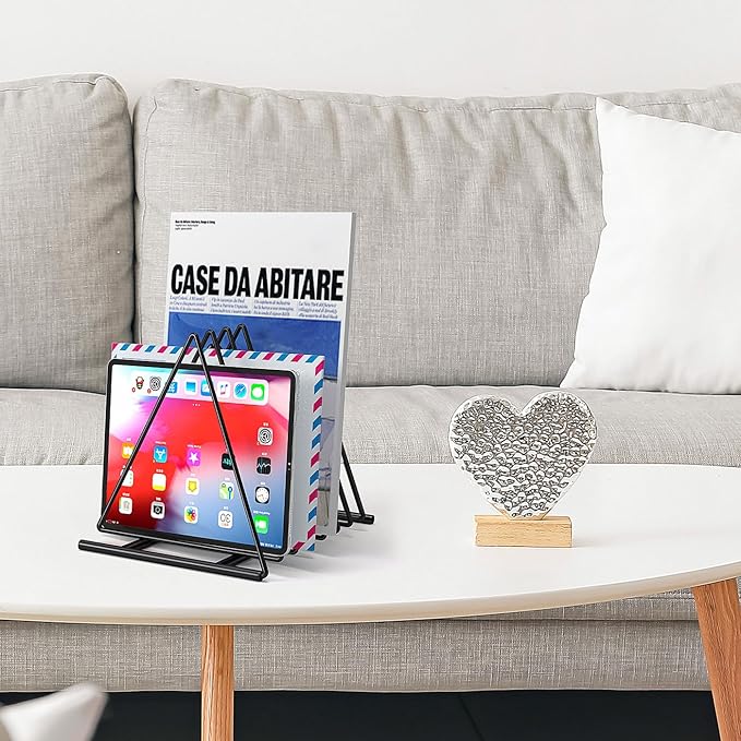 Triangle File Folder Racks,7 Sections File Holder,File Storage Sorter/Stand,Desktop File Organizer,Wire Organizer Rack,Magazine Folder Holder,Letter/Legal,Suitable to Hold Large/Small Items